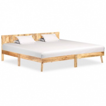 Rama łóżka, lite drewno mango, 200 x 200 cm