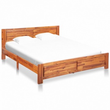 Rama łóżka, lite drewno akacjowe, 160 x 200 cm