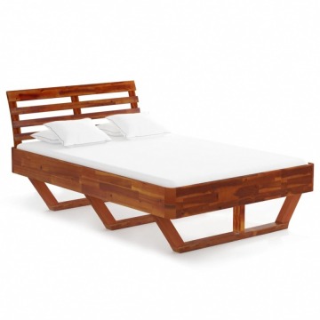 Rama łóżka, lite drewno akacjowe, 120 x 200 cm