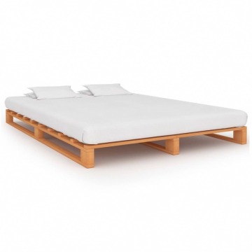 Rama łóżka z palet, brązowa, lite drewno sosnowe, 180 x 200 cm