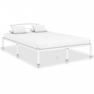 Rama łóżka, biała, metalowa, 160x200 cm