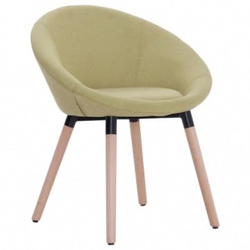 Krzesło do salonu zielone tapicerowane tkaniną