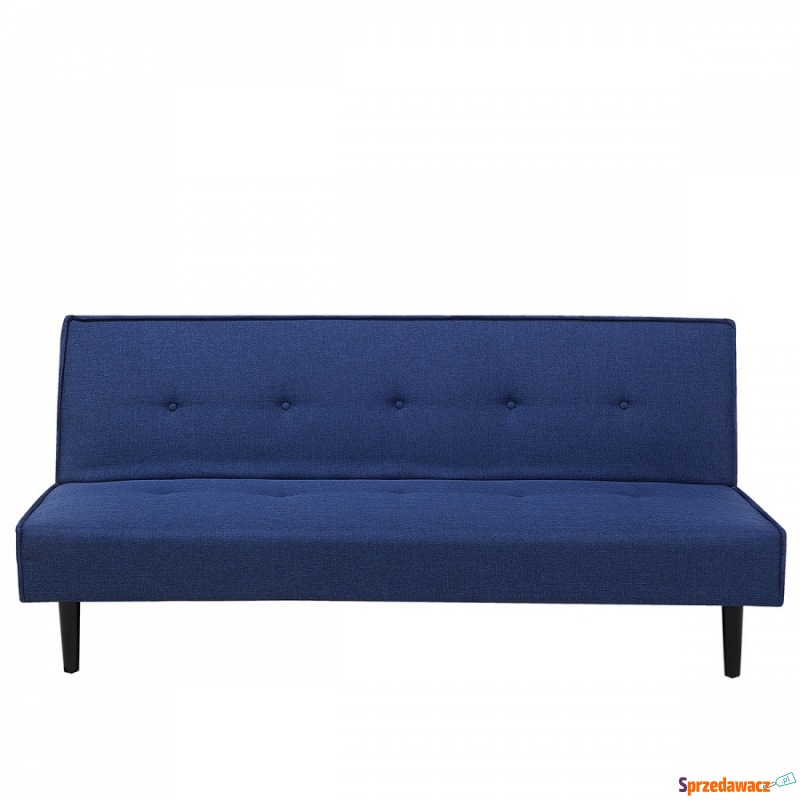Sofa trzyosobowa tapicerowana ciemnoniebieska... - Sofy, fotele, komplety... - Bytom