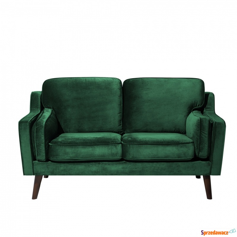 Sofa dwuosobowa tapicerowana zielona Cecilia - Sofy, fotele, komplety... - Dzierżoniów