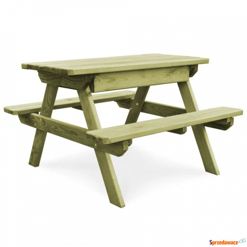 Stół piknikowy z ławkami, impregnowane drewno... - Stoły, ławy, stoliki - Siedlce