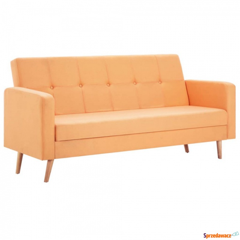 Sofa tapicerowana materiałem żółta - Sofy, fotele, komplety... - Zaścianki
