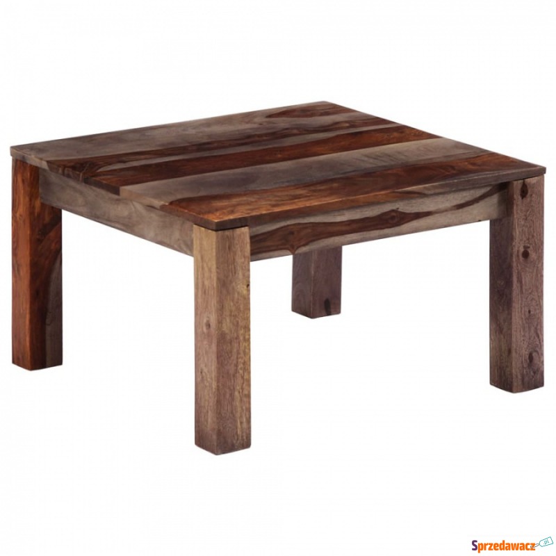 Stolik kawowy szary 60x60x35 cm lite drewno sheesham - Stoły, stoliki, ławy - Zamość