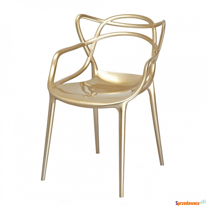 Krzesło LUXO złote - ABS - Krzesła do salonu i jadalni - Malbork