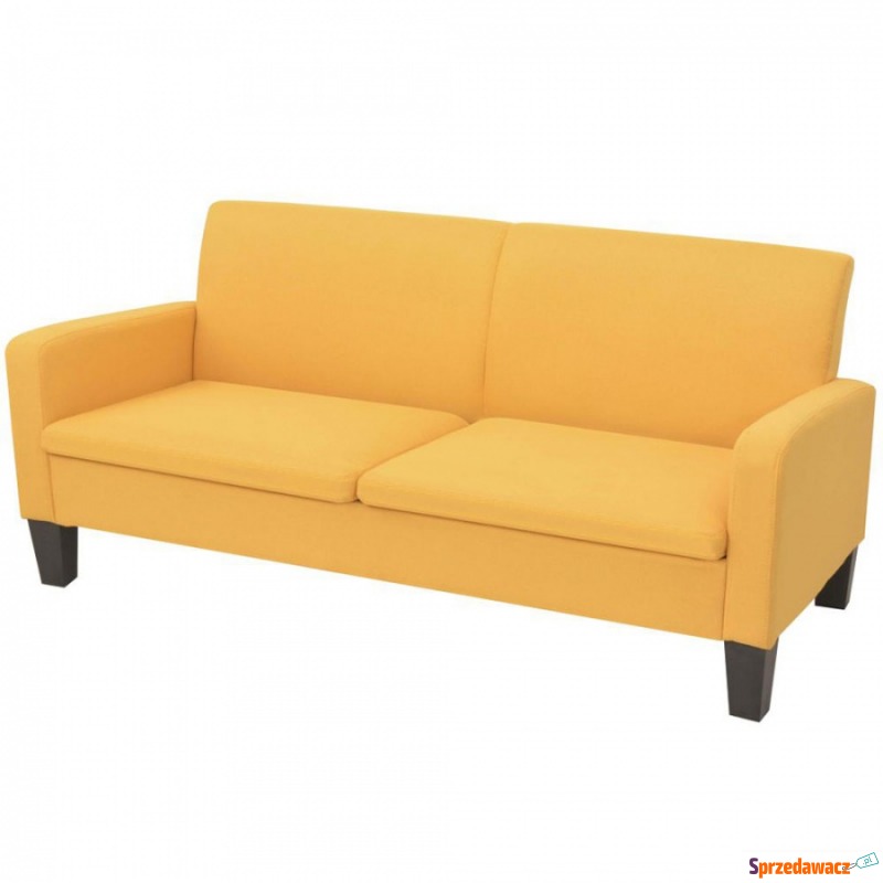 Sofa 2-osobowa, żółta, 180 x 65 x 76 cm - Sofy, fotele, komplety... - Gniezno