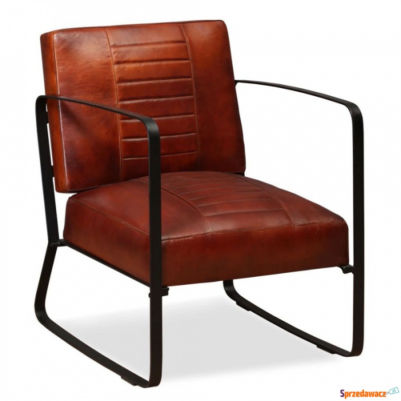 Fotel z prawdziwej skóry brązowy - Krzesła biurowe - Skarżysko-Kamienna