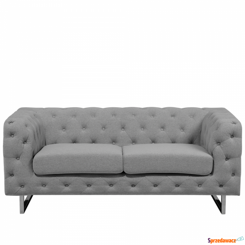 Sofa tapicerowana dwuosobowa jasnoszara Rosai - Sofy, fotele, komplety... - Nysa