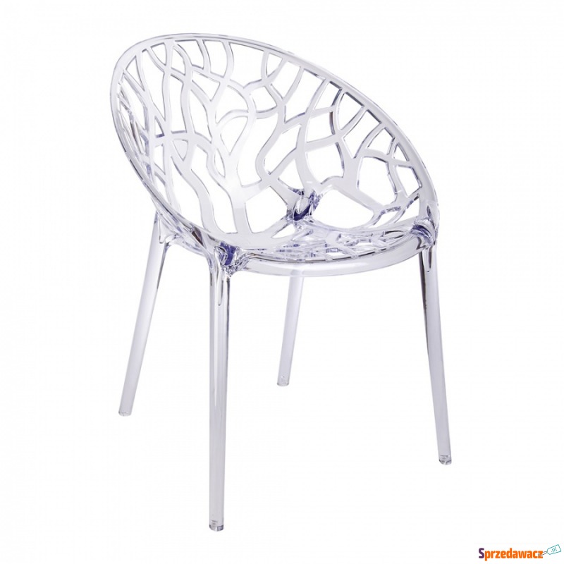 Krzesło Koral King Home transparentne - Krzesła do salonu i jadalni - Czeladź