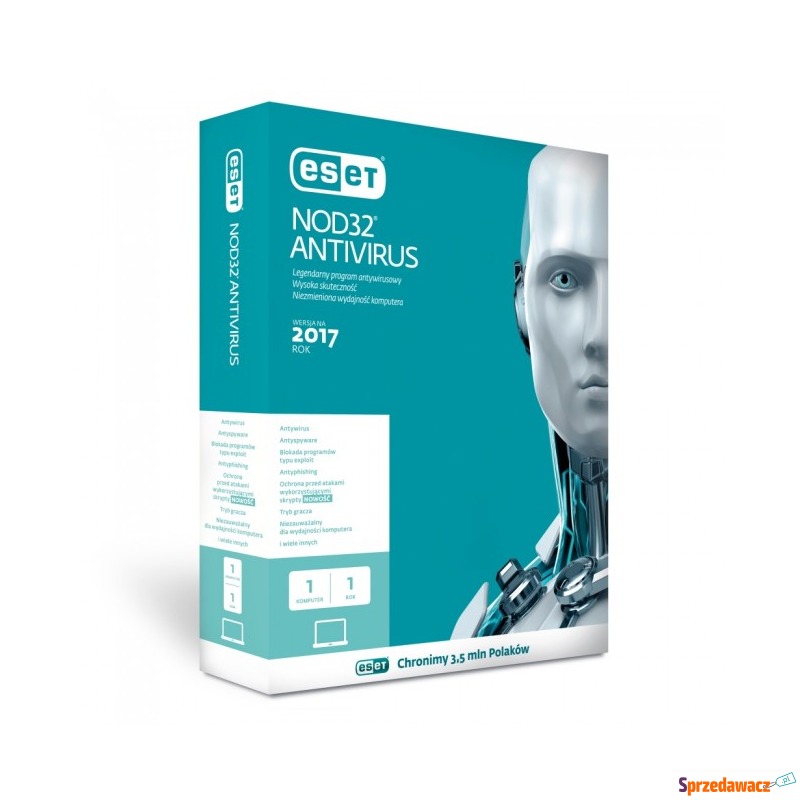 ESET NOD32 Antivirus BOX 1 - desktop - licencja... - Bezpieczeństwo - Głogów