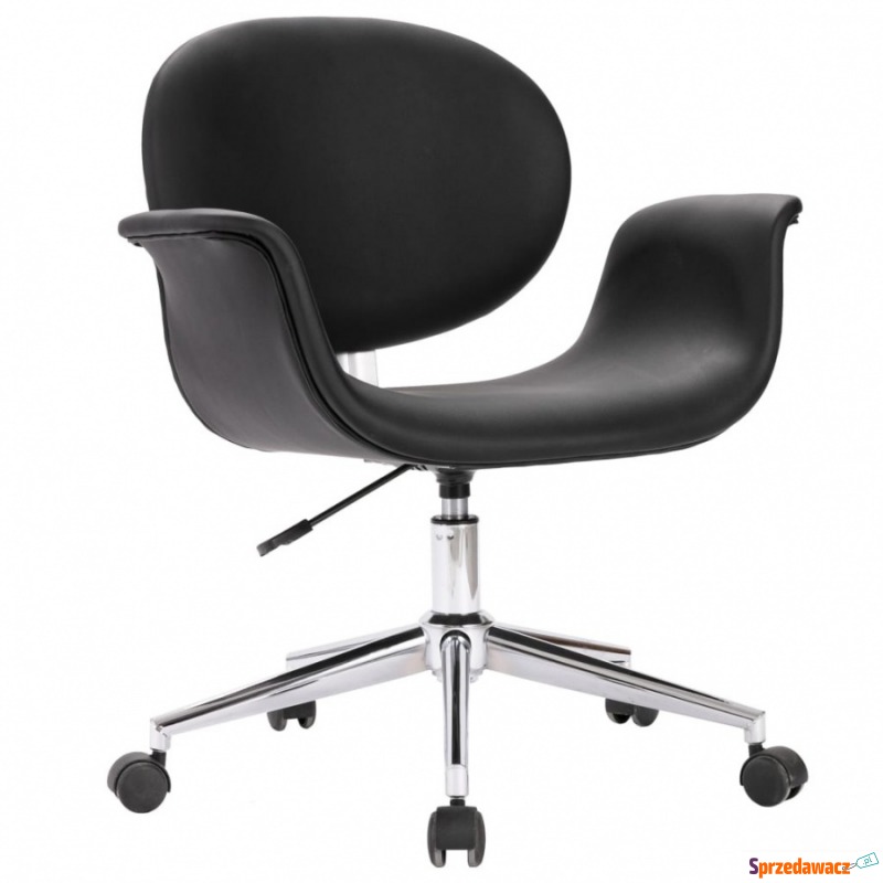Krzesło biurowe, obrotowe, czarne, sztuczna skóra - Krzesła biurowe - Grabówka