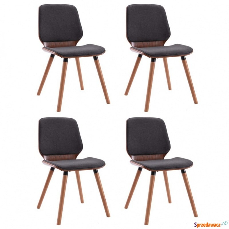 Krzesła stołowe, 4 szt., szare, tapicerowane... - Krzesła kuchenne - Żelice