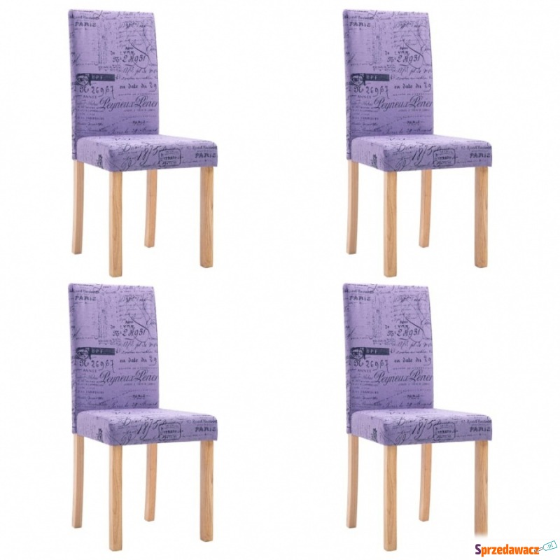 Krzesła stołowe, 4 szt., fioletowe, tkanina - Krzesła kuchenne - Opole