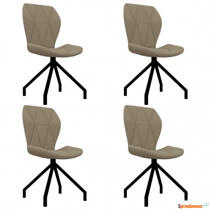 Krzesła do kuchni 4 szt. cappuccino sztuczna skóra - Krzesła kuchenne - Łomża