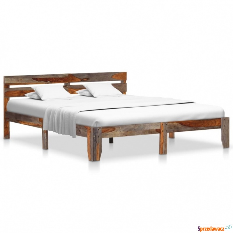 Rama łóżka, lite drewno sheesham, 160x200 cm - Łóżka - Świnoujście