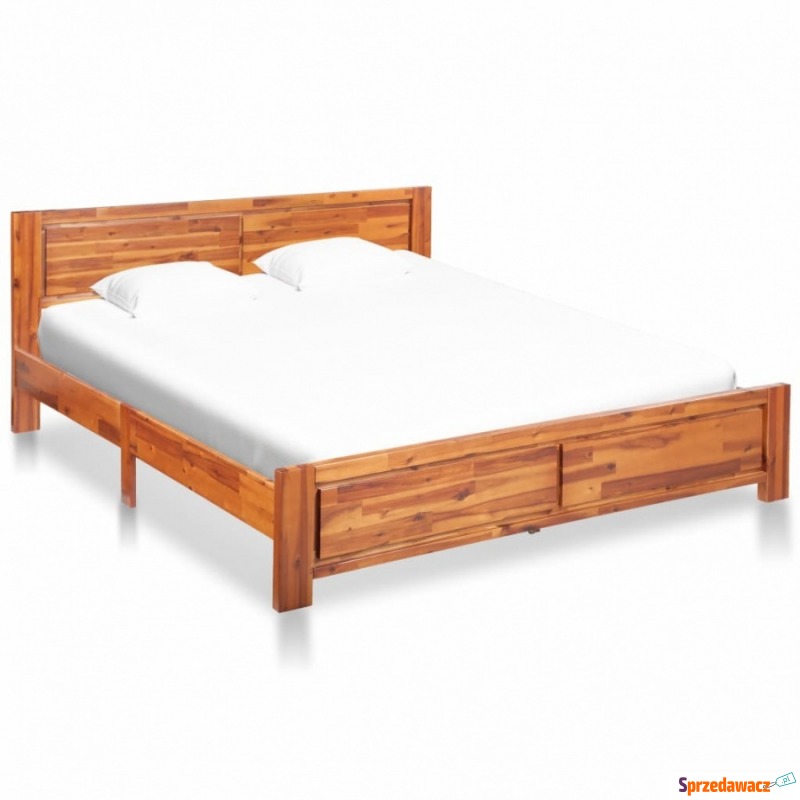 Rama łóżka, lite drewno akacjowe, 160 x 200 cm - Łóżka - Drawsko