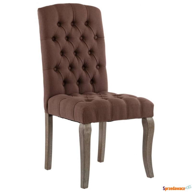 Krzesła stołowe 2 szt., brązowe, stylizowane na... - Krzesła kuchenne - Łomża