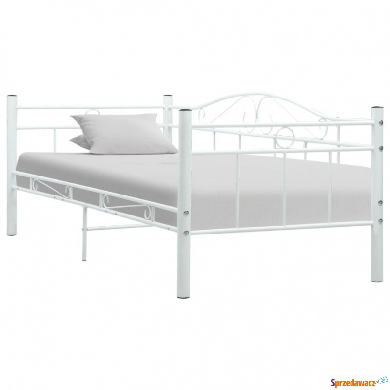 Rama leżanki, biała, metalowa, 90 x 200 cm - Stelaże do łóżek - Sochaczew