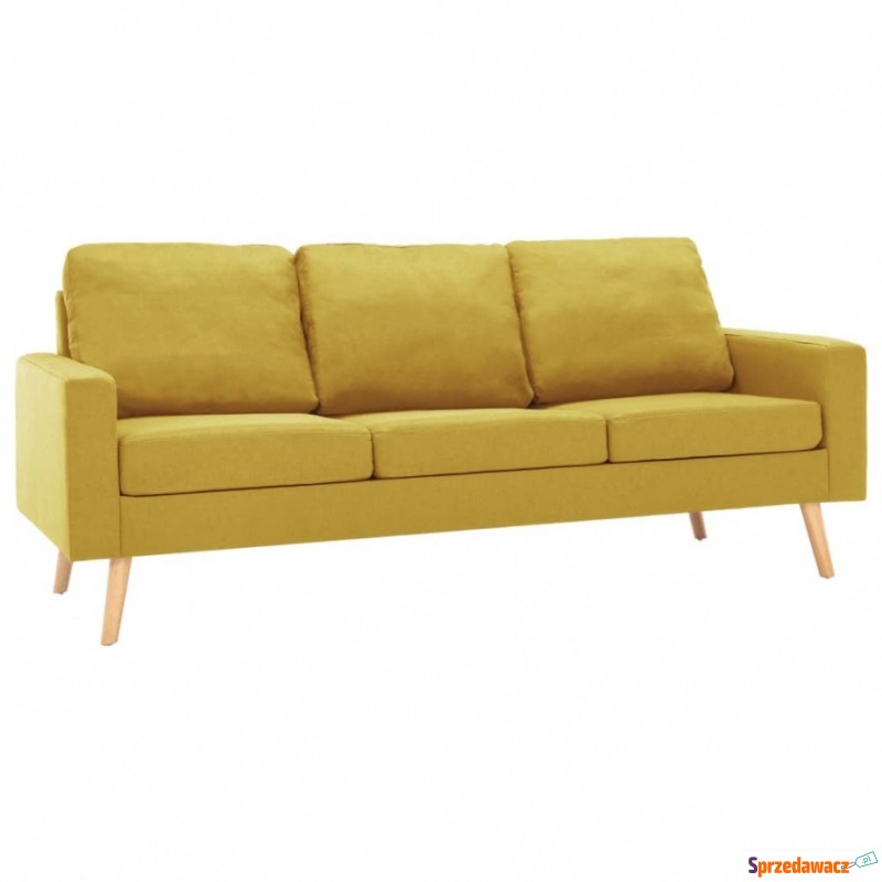 3-osobowa sofa, żółta, tapicerowana tkaniną - Sofy, fotele, komplety... - Przemyśl