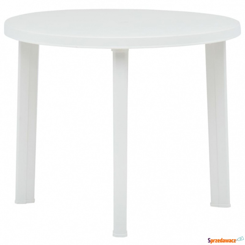 Stolik ogrodowy, biały, 89 cm, plastikowy - Stoły, ławy, stoliki - Tomaszów Mazowiecki