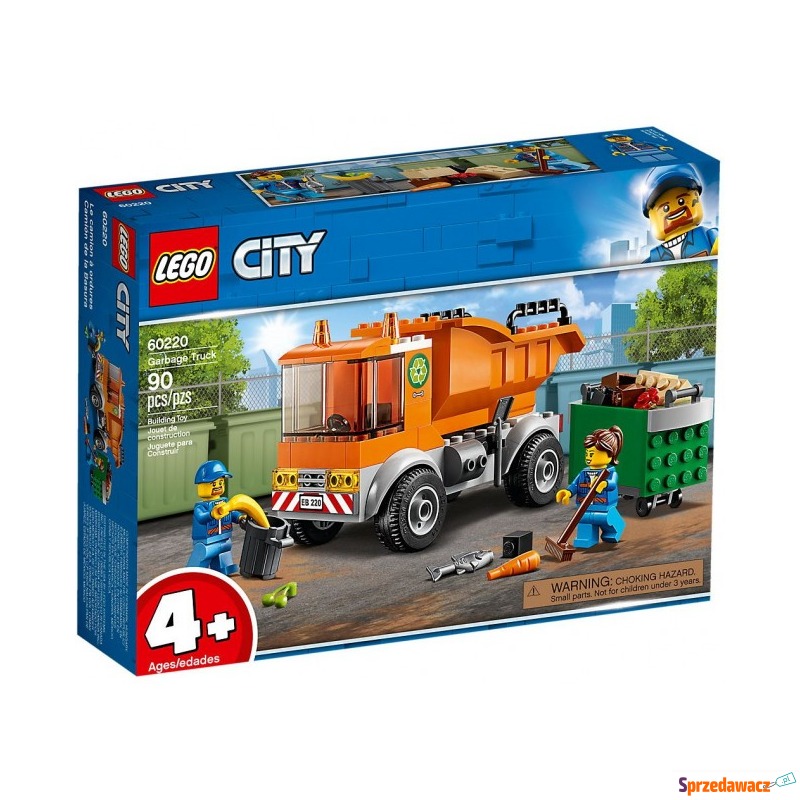 Klocki konstrukcyjne LEGO City Śmieciarka 60220 - Klocki - Bolesławiec