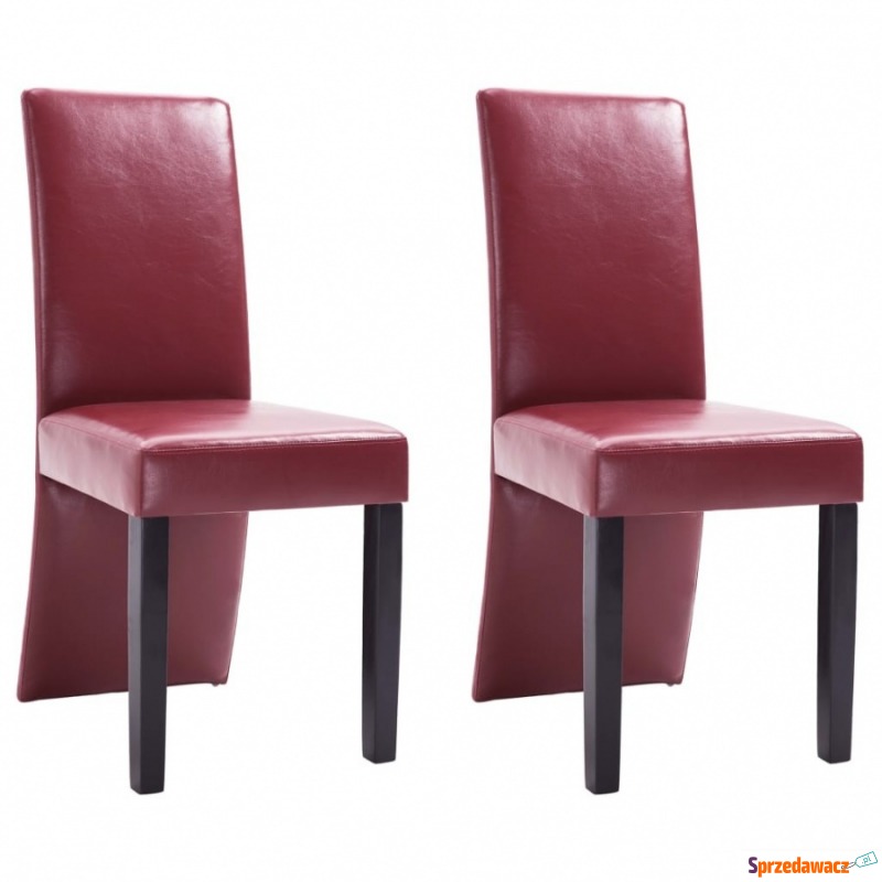 Krzesła stołowe, 2 szt., winna czerwień, sztu... - Krzesła kuchenne - Inowrocław