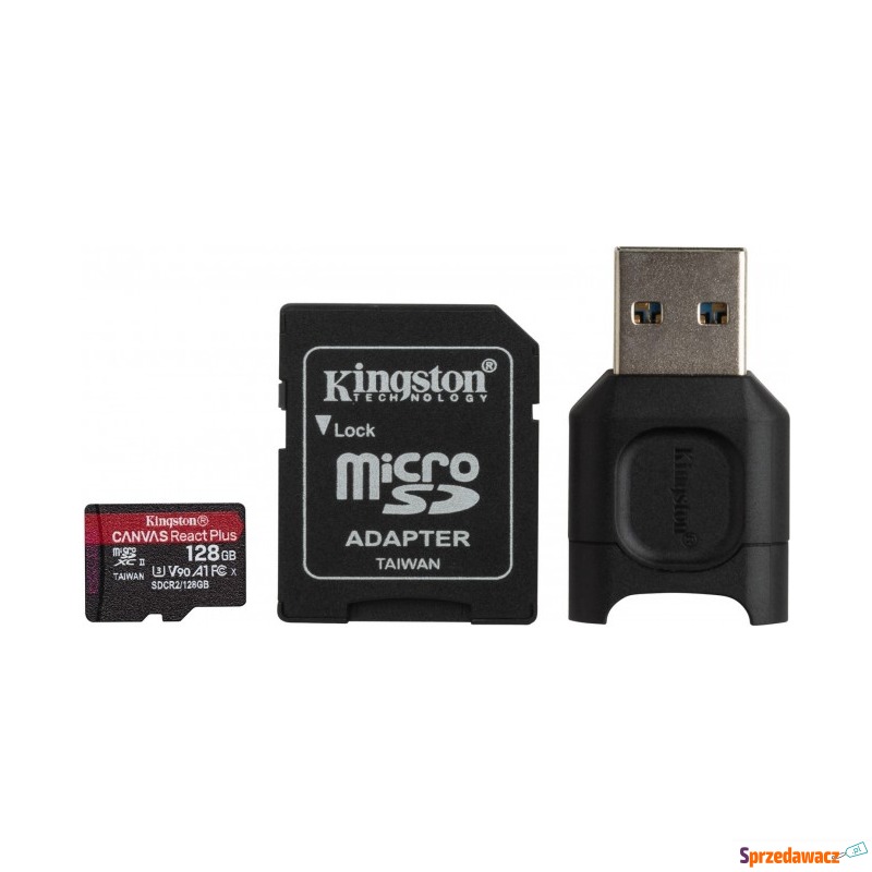 Kingston microSDXC Canvas React Plus SDCR2 128GB... - Karty pamięci, czytniki,... - Jastrzębie-Zdrój
