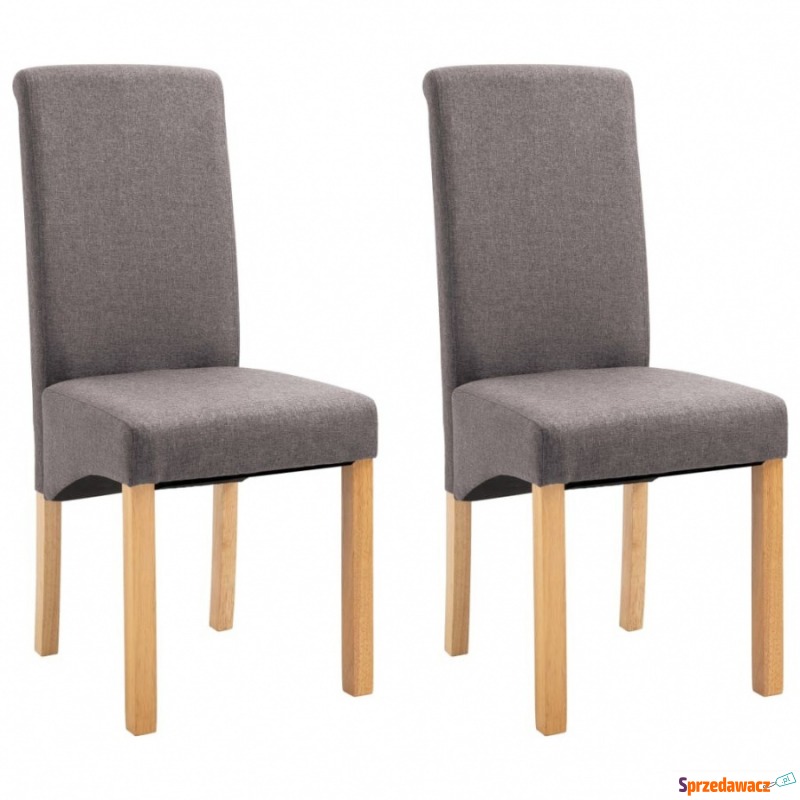 Krzesła stołowe, 2 szt., kolor taupe, tapicer... - Krzesła kuchenne - Jelenia Góra