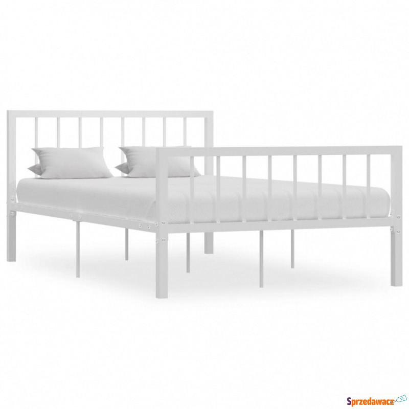 Rama łóżka, biała, metalowa, 120 x 200 cm - Stelaże do łóżek - Piła