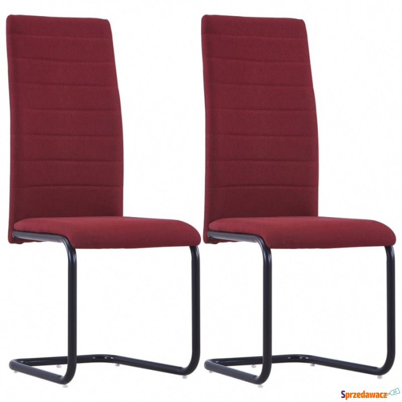 Krzesła stołowe, wspornikowe, 2 szt., czerwone... - Krzesła kuchenne - Sieradz