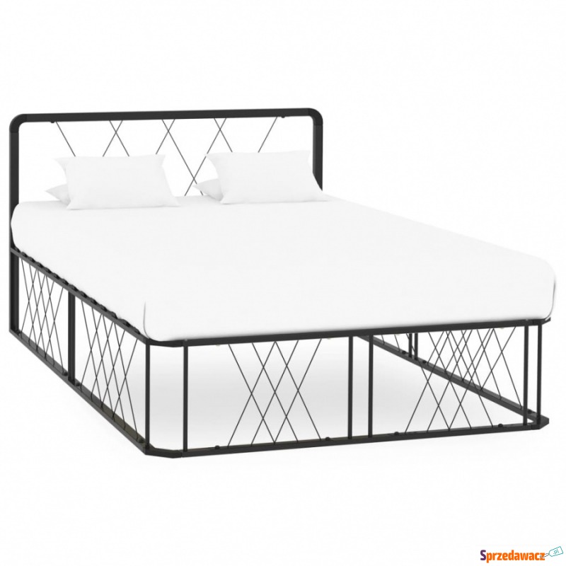 Rama łóżka, czarna, metalowa, 120 x 200 cm - Łóżka - Suwałki