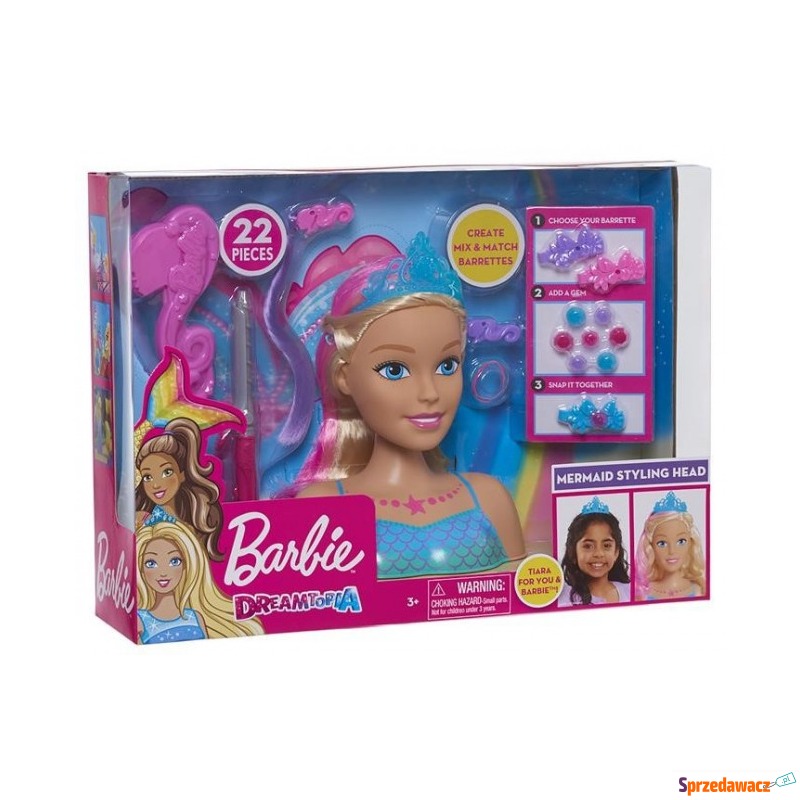 Zestaw fryzjerski Just Play Barbie Dreamtopia... - Lalki i akcesoria dla... - Bełchatów