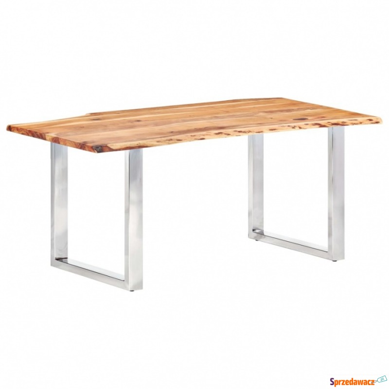 Stół z naturalnymi krawędziami, drewno akacjo... - Stoły kuchenne - Kętrzyn