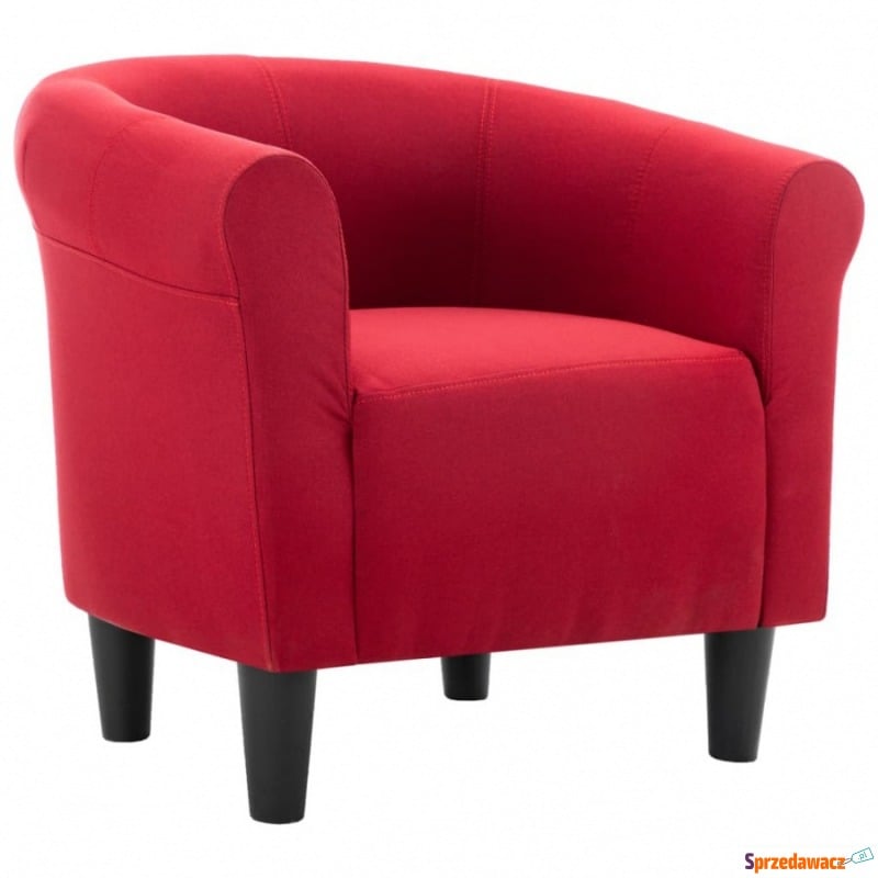 Fotel kolor czerwonego wina tkanina - Krzesła biurowe - Gdynia
