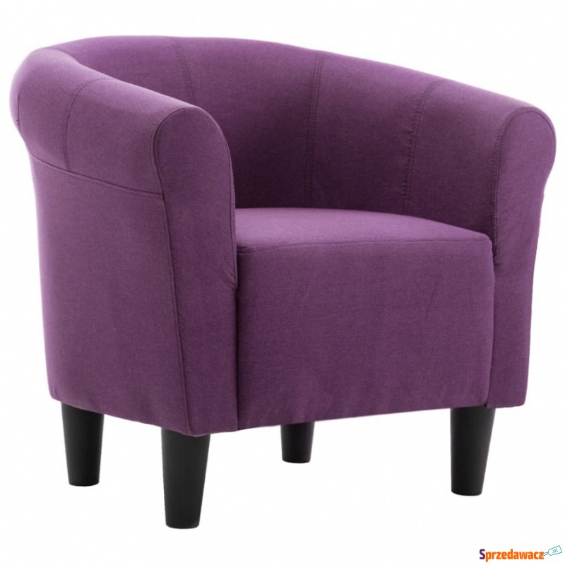 Fotel fioletowy tapicerowany tkaniną - Krzesła biurowe - Puławy