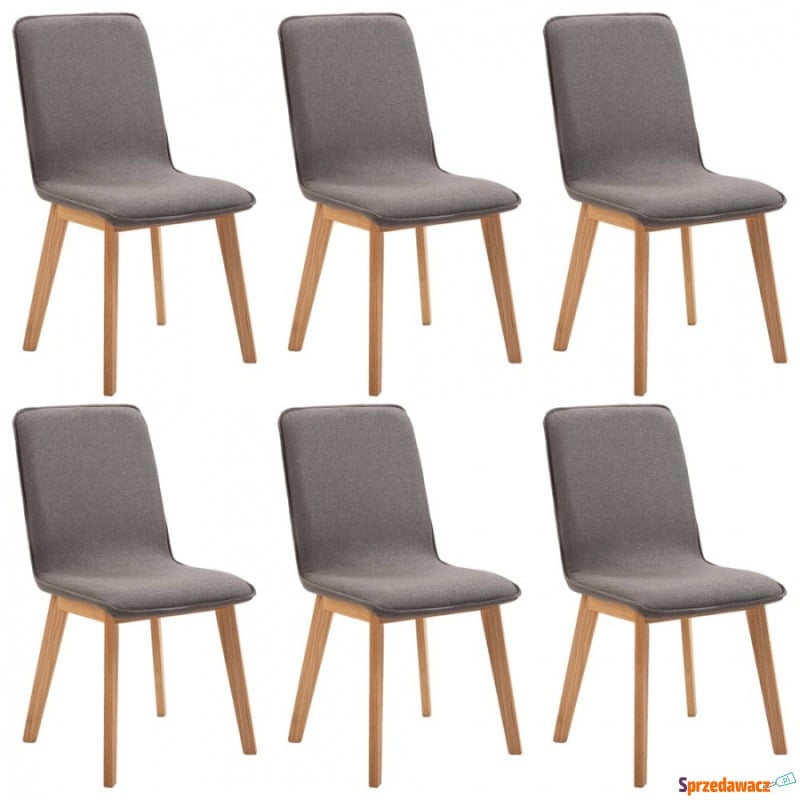 Krzesła do jadalni 6 szt. taupe tkanina - Krzesła do salonu i jadalni - Tarnów
