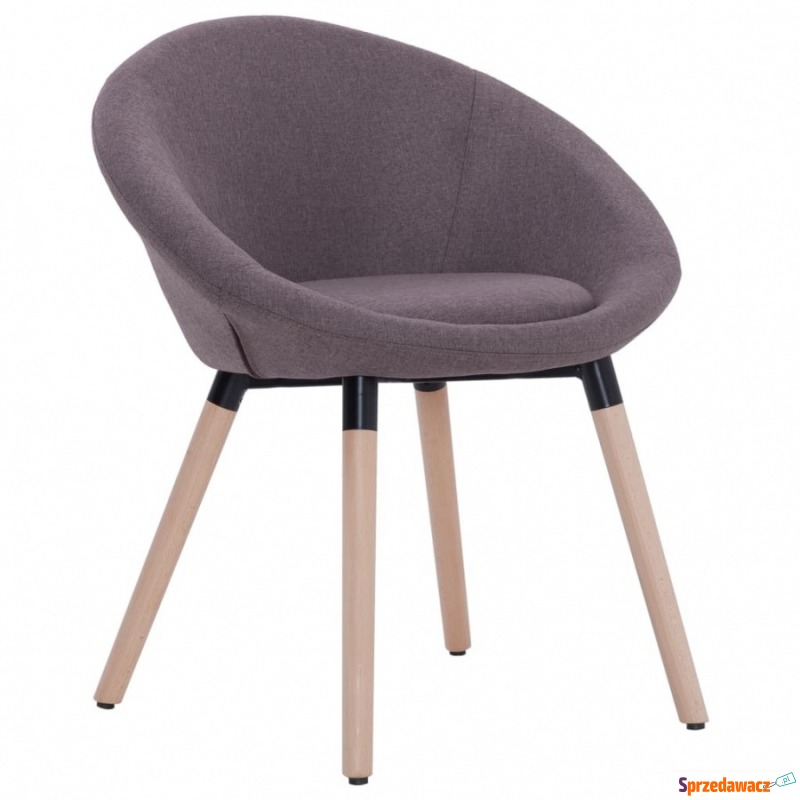 Krzesło do salonu taupe tapicerowane tkaniną - Krzesła do salonu i jadalni - Otwock