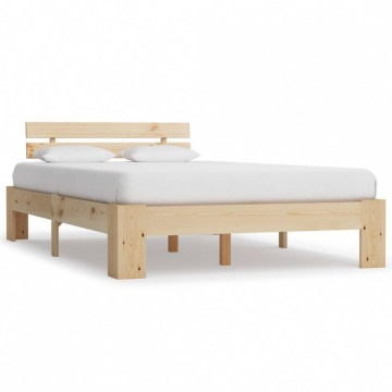 Rama łóżka, lite drewno sosnowe, 140 x 200 cm