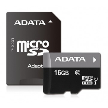 ADATA microSDHC 16GB Premier Class 10+ adapter
