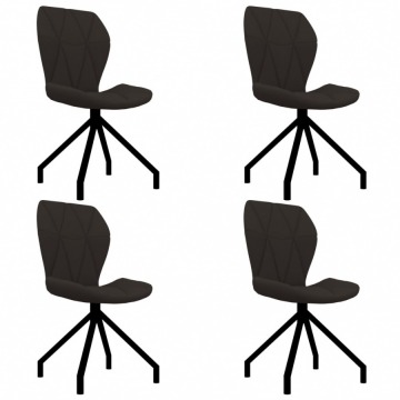 Krzesła do kuchni 4 szt. brązowe sztuczna skóra