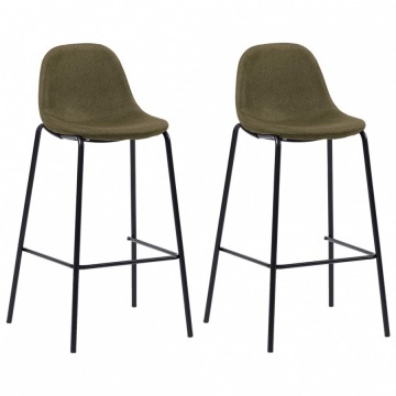 Krzesła barowe 2 szt. brązowe tapicerowane tkaniną