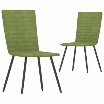 Krzesła do salonu 2 szt. zielone aksamitne