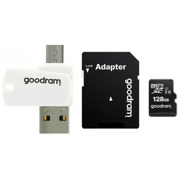 GOODRAM 128GB microSDXC class 10 UHS I + adapter + czytnik