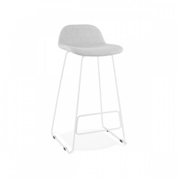 Krzesło barowe Kokoon Design Vancouver jasnoszare nogi białe