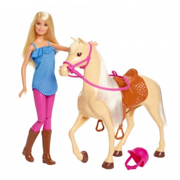 Lalki Barbie Lalka + Koń podstawowy