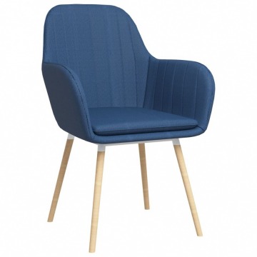 Krzesła do salonu z podłokietnikami 2 szt. niebieskie obite tkaniną