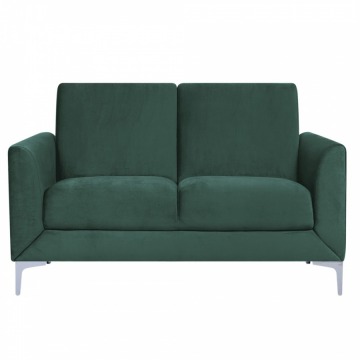 Sofa welurowa 2-osobowa zielona FENES